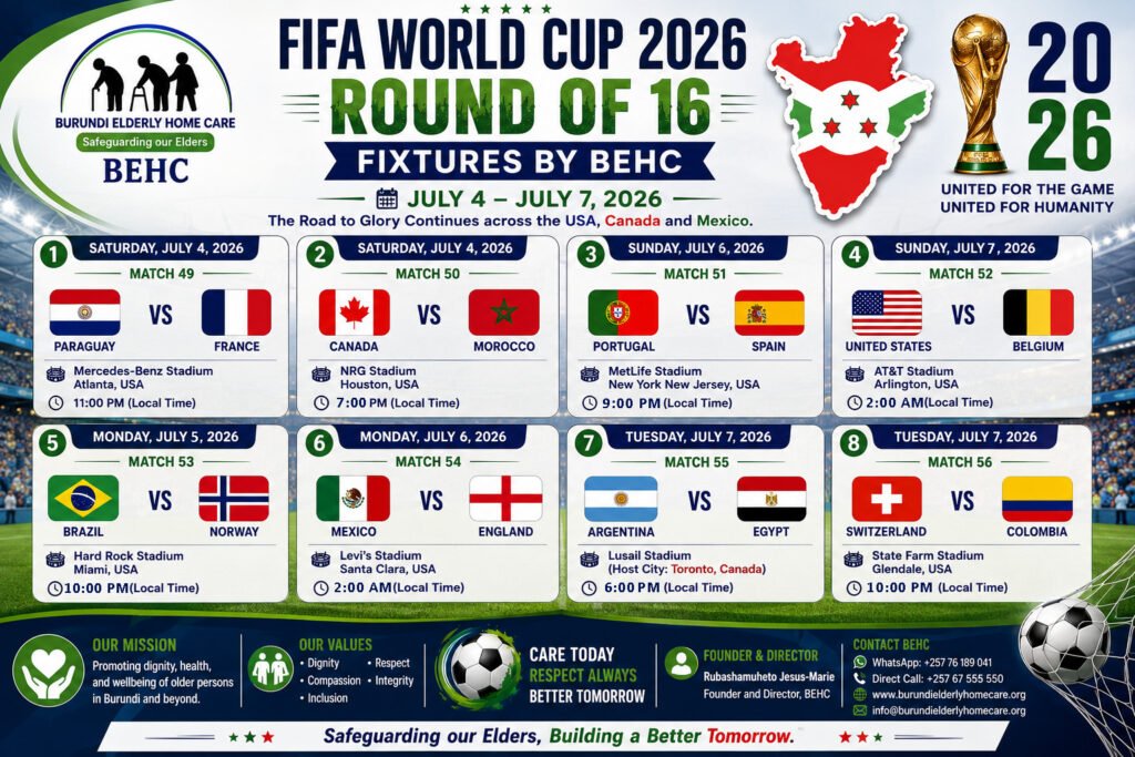 World Cup – Round of 16: Football Has No Age Limit. Why Burundi’s Older Persons Deserve to Enjoy the FIFA World Cup 2026